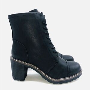 Lace up Heeled Combat Boots